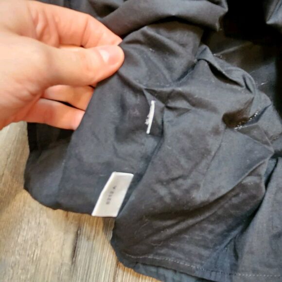 LOFT Black Cotton Embroidered Tank Top Shell Nautical Mediterranean Style Lined - Picture 9 of 11